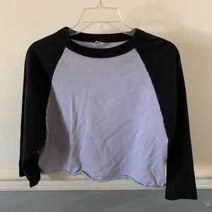 Cropped baseball shirt
